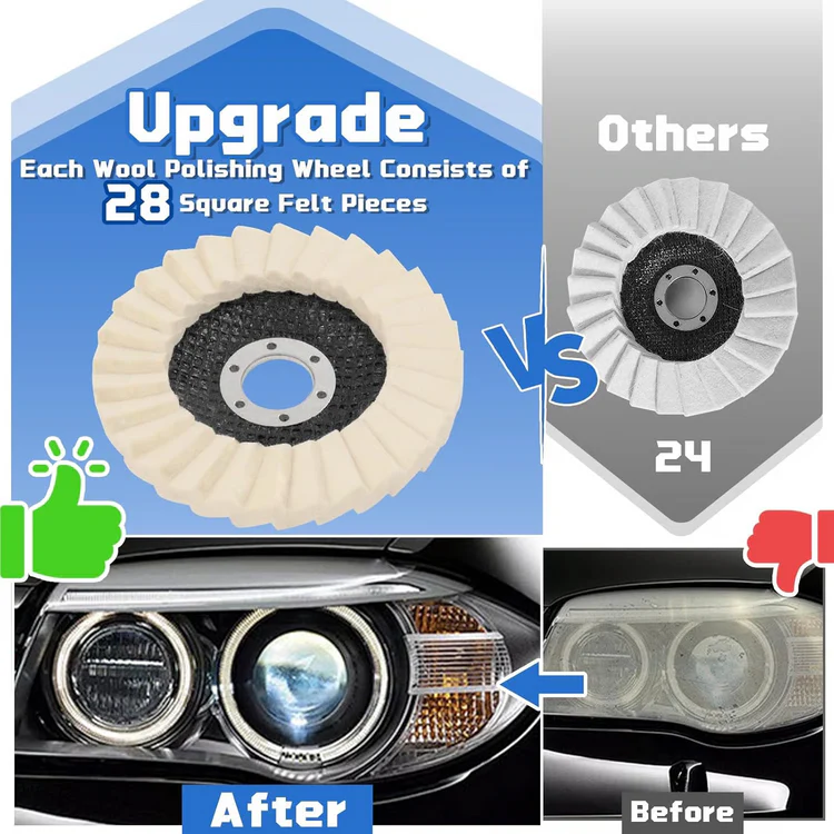 ✨ Mirror Shine in Seconds! Industrial Wool Polishing Disc